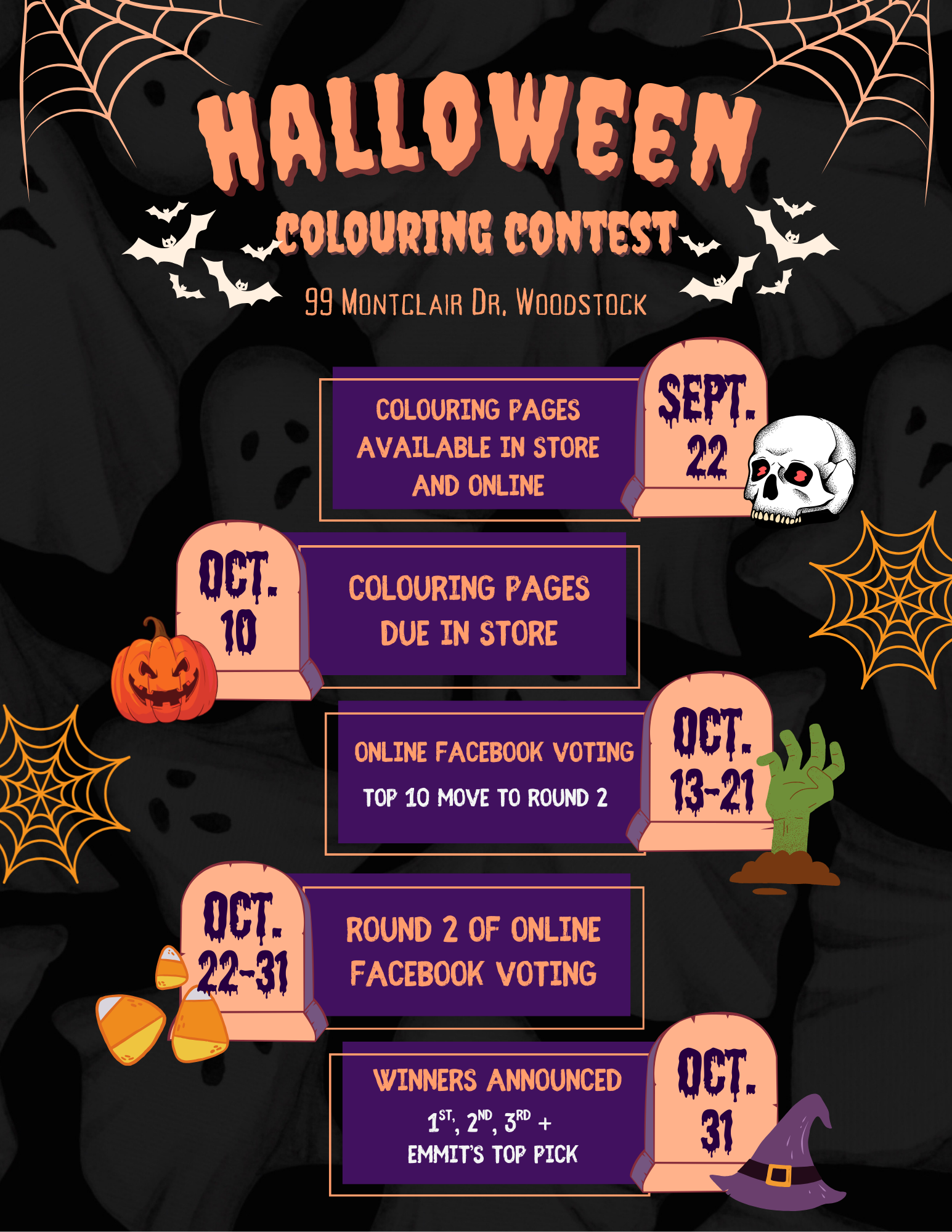 Halloween Colouring Contest: Pages Available